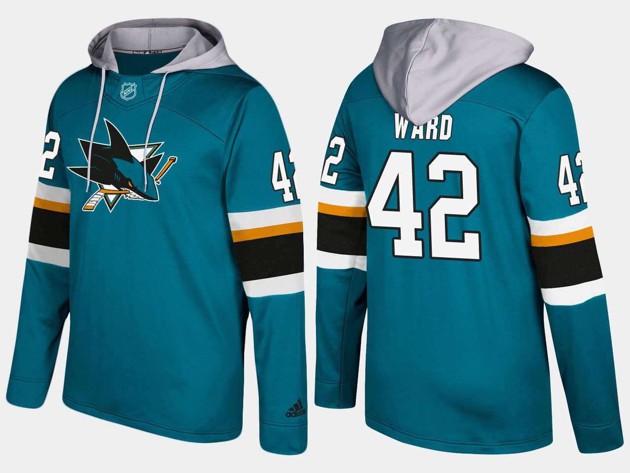 NHL Men San Jose sharks #42 joel ward blue hoodie